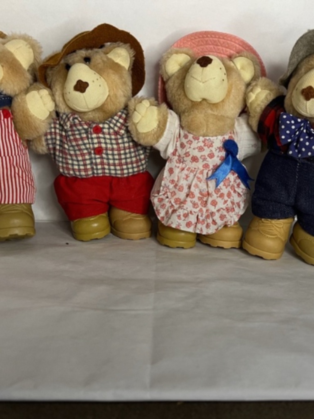 Vintage 1980's Lot Of 4 Vintage Furskins Bears From Wendys by Xavier Roberts